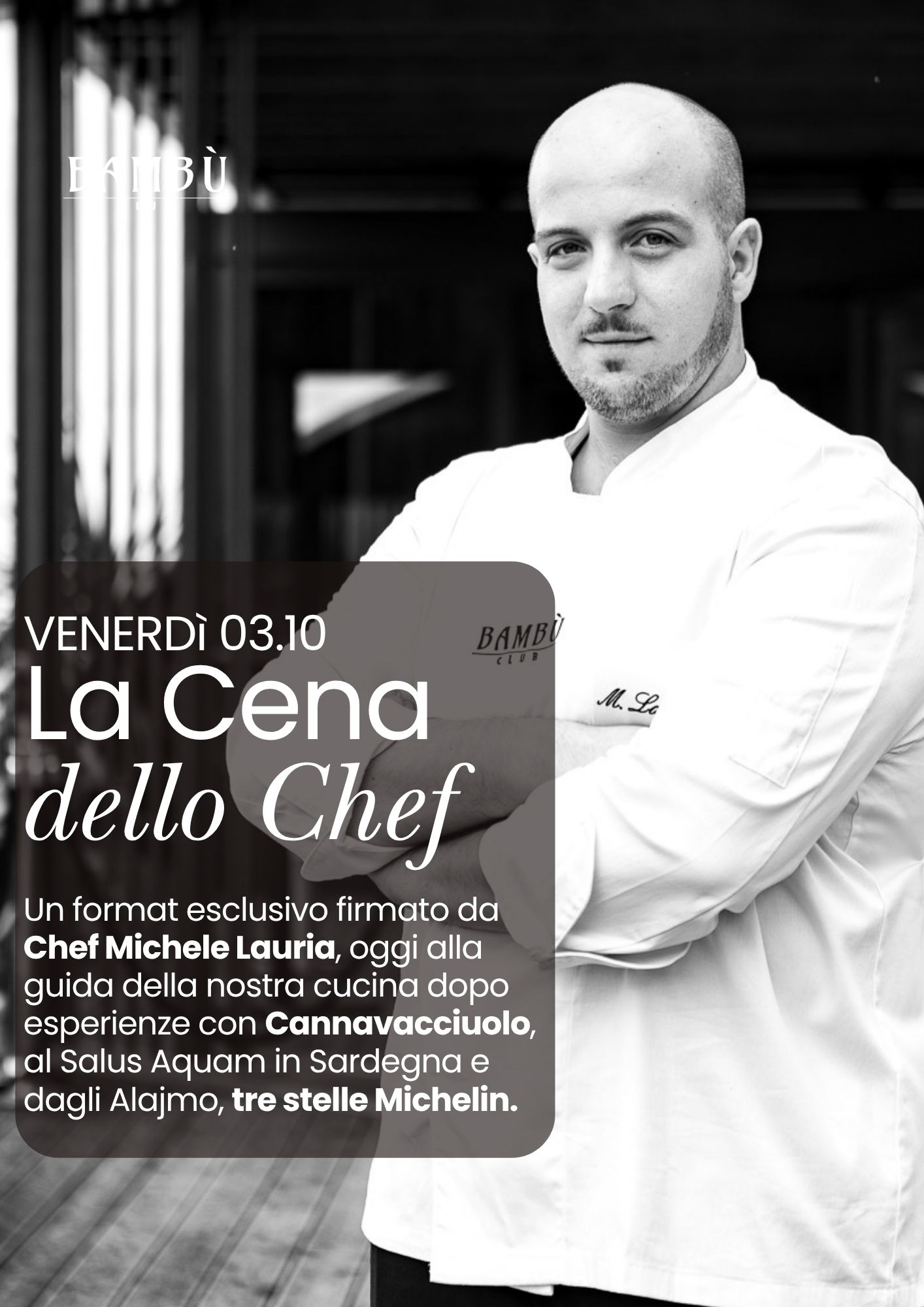 LA CENA DELLO CHEF - VENERDI 03.10