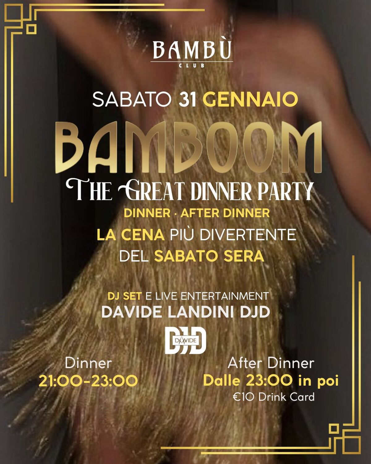 BAMBOOM - THE GREAT DINNER PARTY - SABATO 31.01