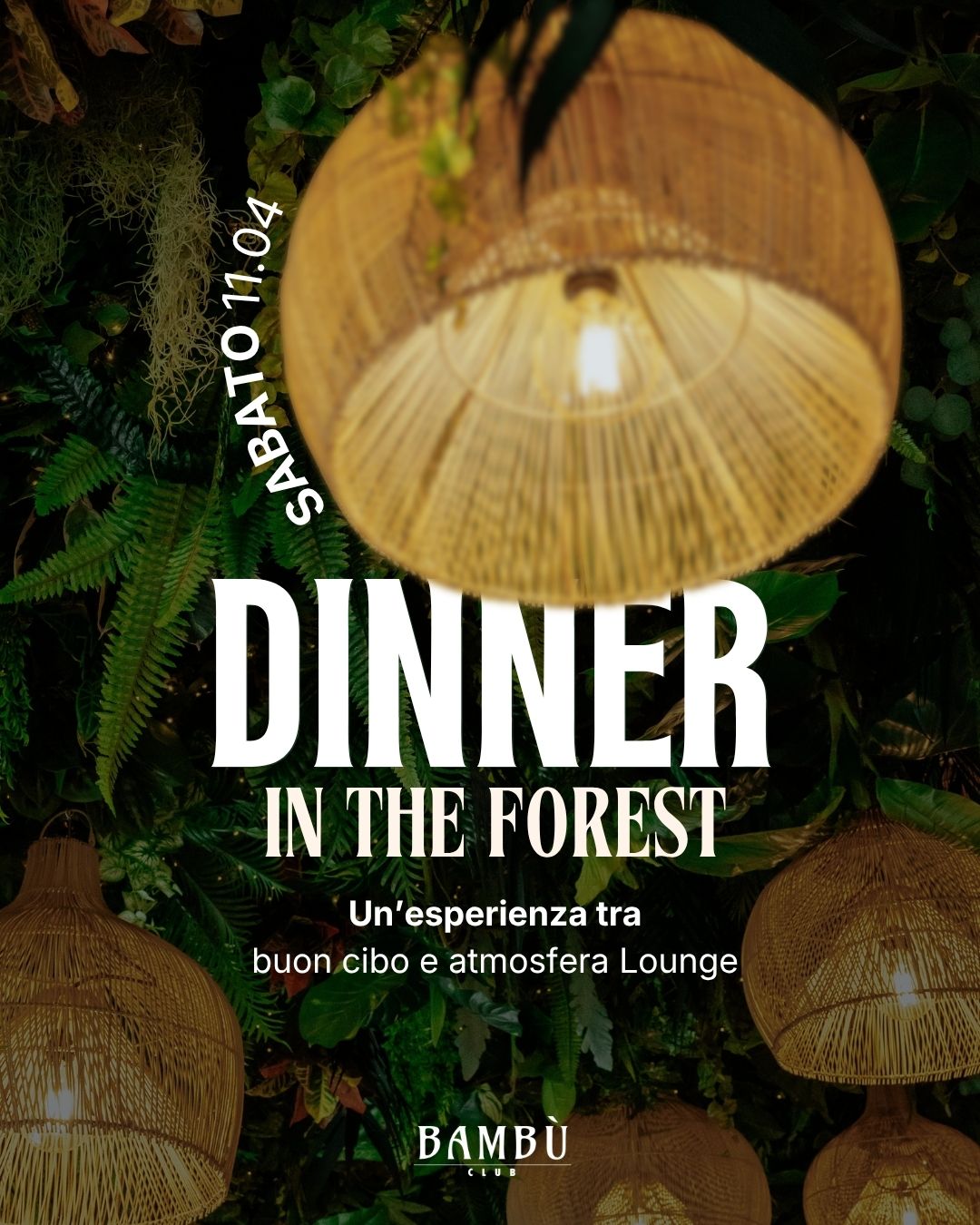 DINNER IN THE FOREST - SABATO 11.04