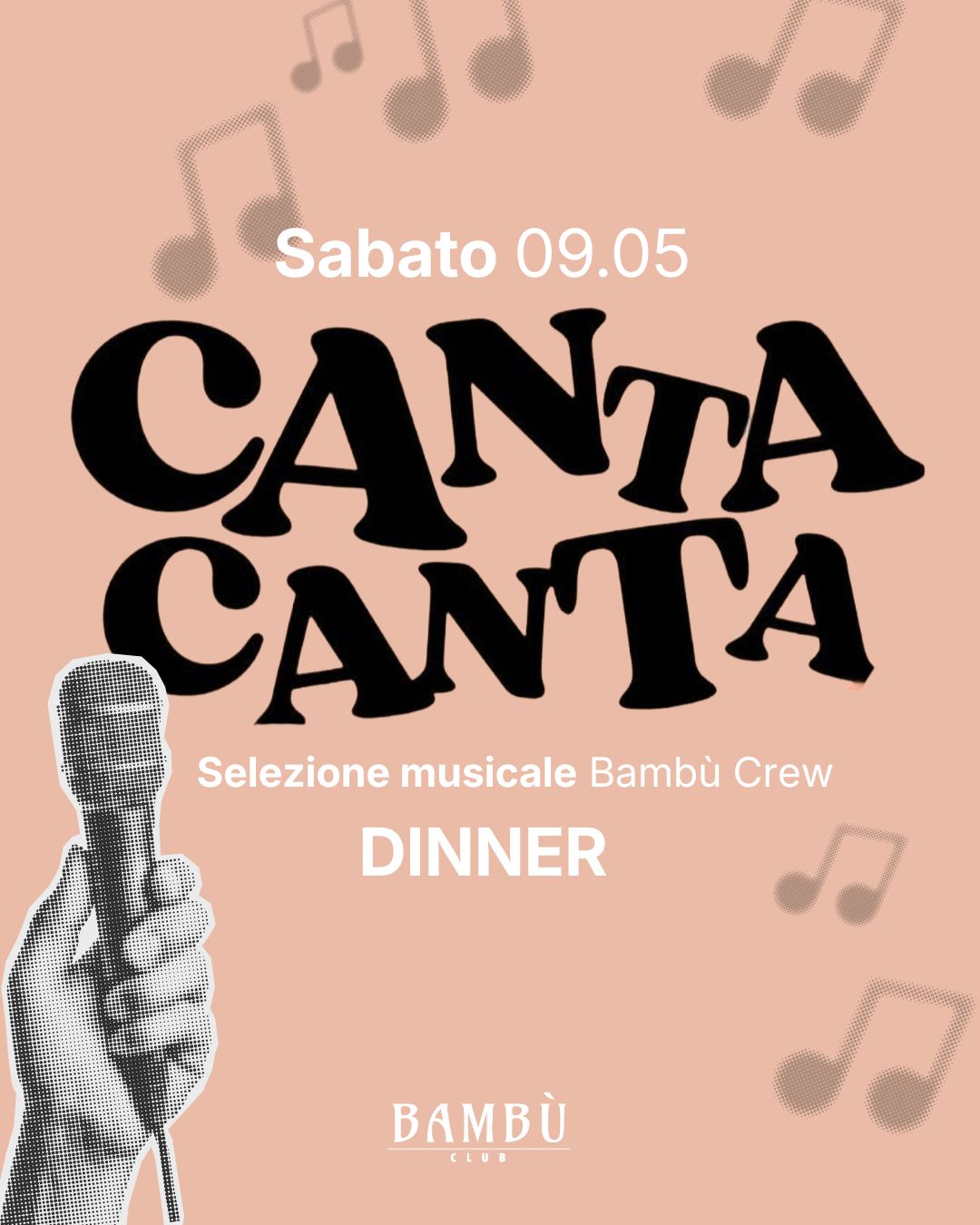 CANTA CANTA - SABATO 09.05 