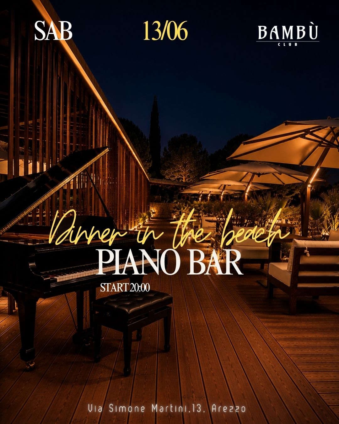 Dinner in The Beach- Piano bar - 13.06