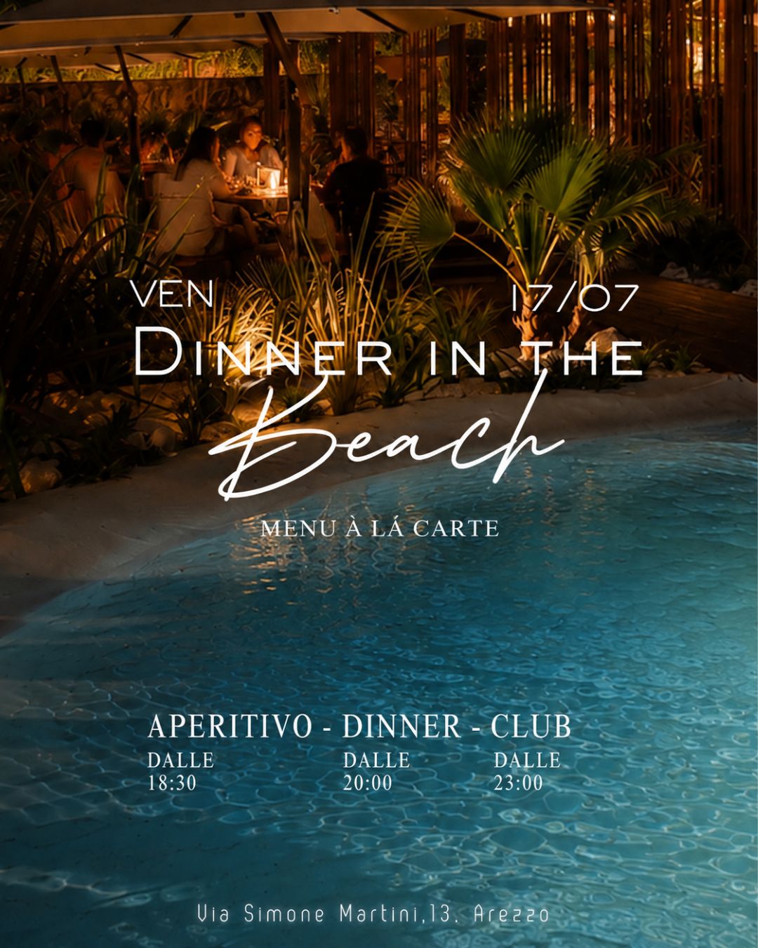 DINNER IN THE BEACH - VENERDÌ 17.07 
